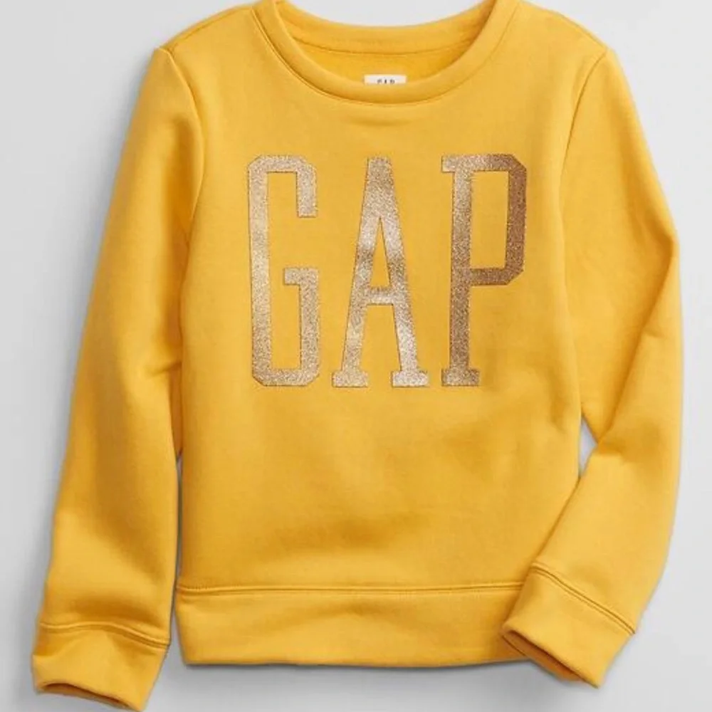 NWT GAP KIDS  Sweatshirt Girls Size XXL 14-16 Glitter Logo COTTON POLY